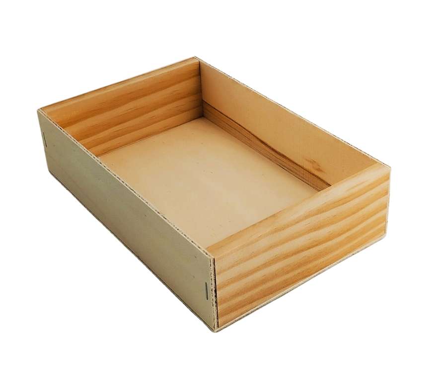 Caja de madera de 21x13,6x5,4cm