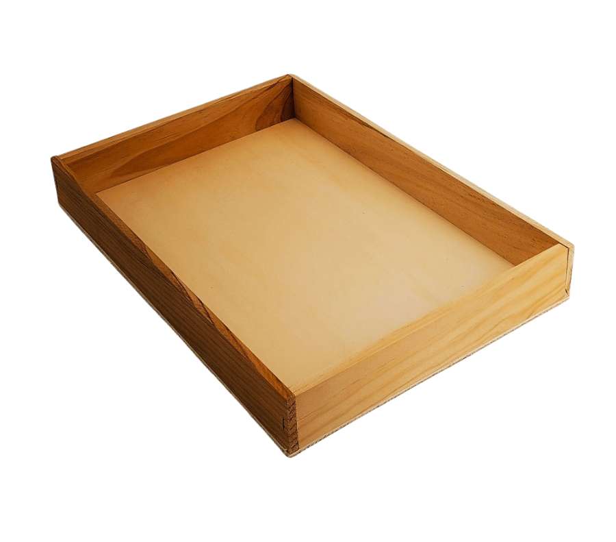 Caja de madera de 40x27,9x5,4cm