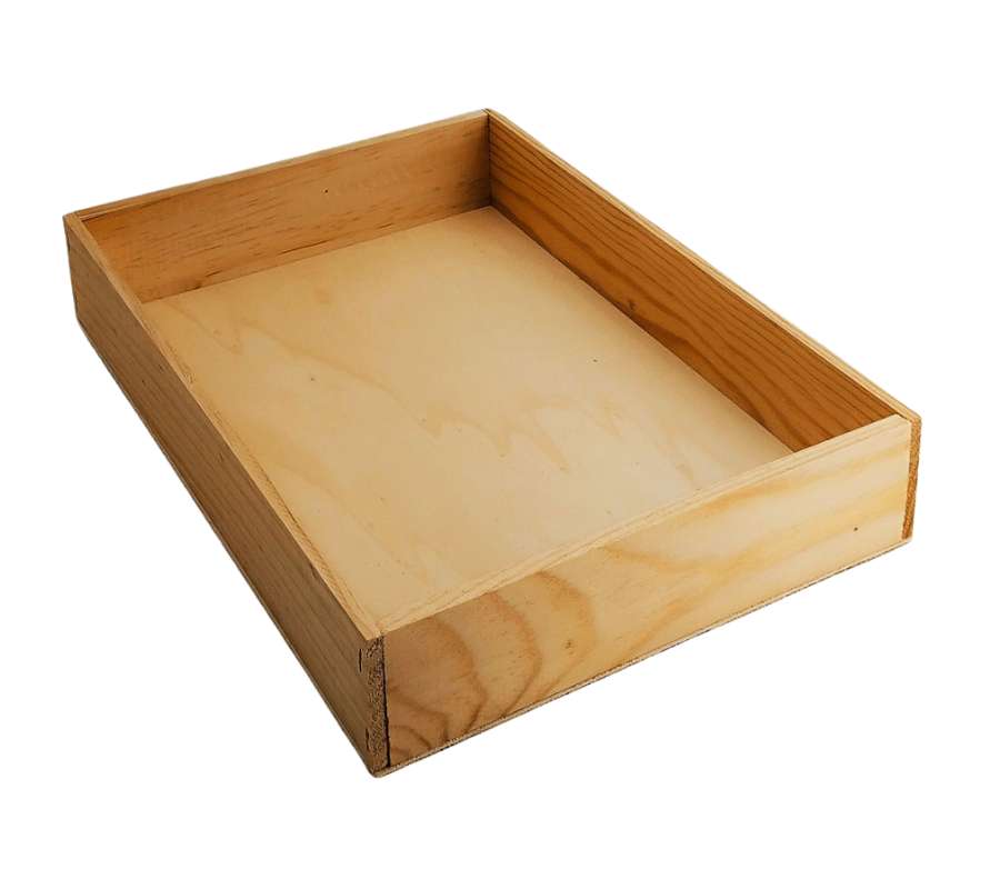 Caja de madera de 40x27,9x6,9cm