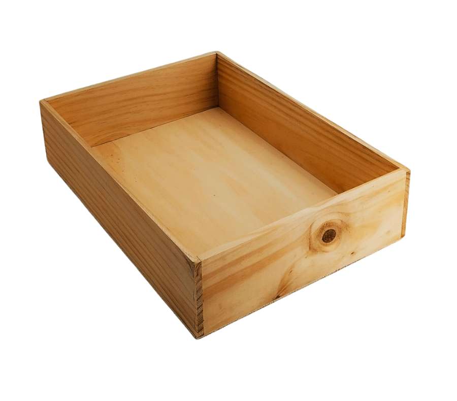 Caja de madera de 40x27,9x9,3cm