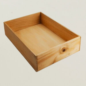 Caja de madera de 40x27,9x9,3cm