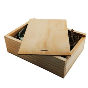 Caja de madera premium 1 con tapa DE MADERA 21×15×6,5cm - Imagen 5