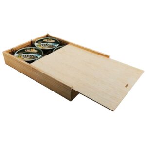 Caja de madera premium 8 con tapa DE MADERA 40x28,5x7cm - Imagen 4