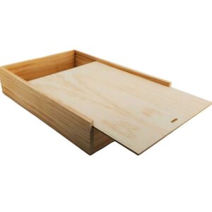Caja de madera premium 9 con tapa DE MADERA 40×28,5×8,5cm - Imagen 3