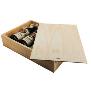 Caja de madera premium 9 con tapa DE MADERA 40×28,5×8,5cm - Imagen 4