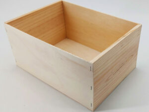 Caja de madera sin tapa de 32*22,6*15,4cm vacía