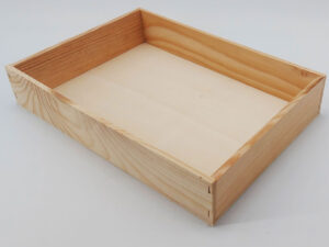 Caja de madera sin tapa de 40*27,9*6,9cm vacía