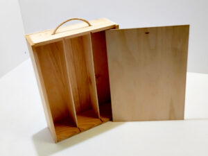 Caja de madera para 3 botellas de 33.0 x 24.5 x 8.0 Cms