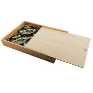 Caja de madera premium 6 con tapa DE MADERA 40×28×5,5cm - Imagen 5
