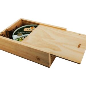 Caja de madera natural 1 con tapa DE MADERA 21×15×6,5cm - Imagen 4