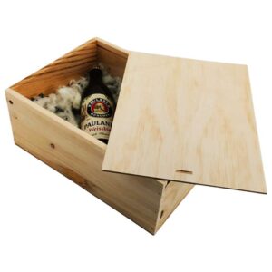 Caja de madera natural 4 con tapa DE MADERA 32×24×12,5cm - Imagen 4