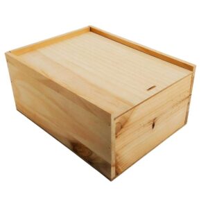 Caja de madera natural 5 con tapa DE MADERA 32×24×14,5cm