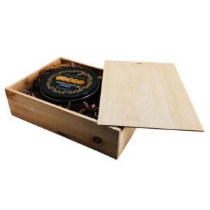 Caja de madera natural 10 con tapa DE MADERA 40×28,5×11cm - Imagen 4
