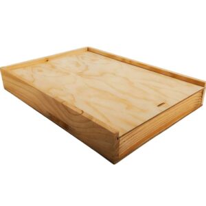 Caja de madera natural 6 con tapa DE MADERA 40×28,5×5,5cm