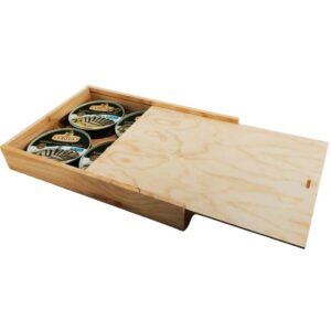 Caja de madera natural 6 con tapa DE MADERA 40×28,5×5,5cm - Imagen 4