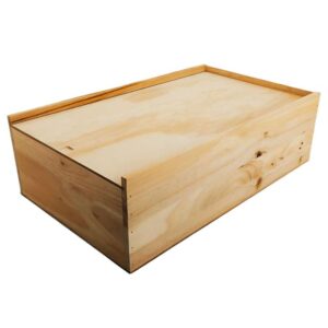 Caja de madera natural 11 con tapa DE MADERA 50×30,5×15cm