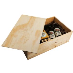 Caja de madera natural 11 con tapa DE MADERA 50×30,5×15cm - Imagen 4