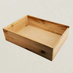 Caja de madera natural 10 con tapa TRANSPARENTE 40×28,5×11cm - Imagen 2