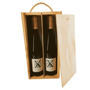 Caja de madera para 2 botellas Rhin de 18,1x9,2x35,1cm - Imagen 3
