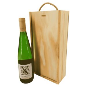 Caja de madera para 2 botellas Rhin de 18,1x9,2x35,1cm - Imagen 1