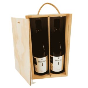 Caja de madera para 2 botellas Borgoña de 19,7x10x33,1cm - Imagen 3