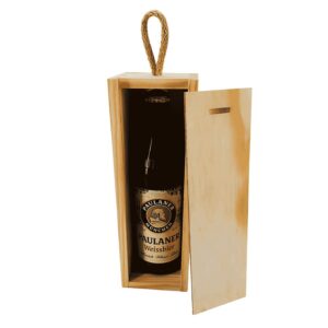 Caja de madera para 1 botella Cerveza de 9,1x8,4x27cm - Imagen 3