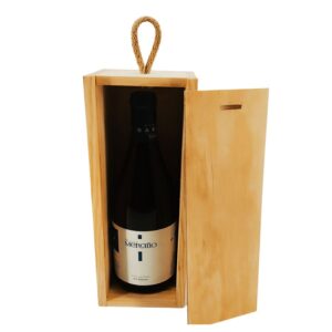 Caja de madera para 1 botella Borgoña de 10,7x10x33,1cm - Imagen 3