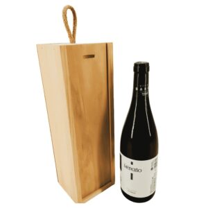 Caja de madera para 1 botella Borgoña de 10,7x10x33,1cm