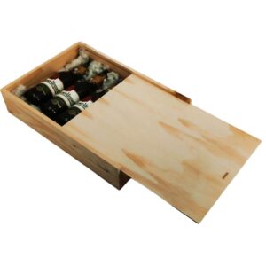 Caja de madera natural 9 con tapa  DE MADERA 40×28,5×8,5cm - Imagen 4
