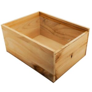 Caja de madera natural 5 con tapa TRANSPARENTE (METACRILATO) 32×24×14,5cm - Imagen 3