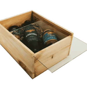 Caja de madera natural 5 con tapa TRANSPARENTE (METACRILATO) 32×24×14,5cm - Imagen 5