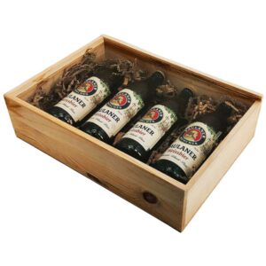 Caja de madera natural 10 con tapa TRANSPARENTE (METACRILATO) 40×28,5×11cm - Imagen 4