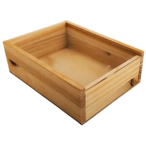 Caja de madera natural 2 con tapa TRANSPARENTE (METACRILATO) 24,5×18×8cm - Imagen 3