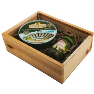 Caja de madera natural 2 con tapa TRANSPARENTE (METACRILATO) 24,5×18×8cm - Imagen 4
