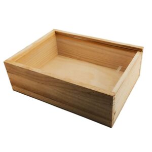 Caja de madera premium 2 con tapa TRANSPARENTE (METACRILATO) 24,5x18x8cm - Imagen 3
